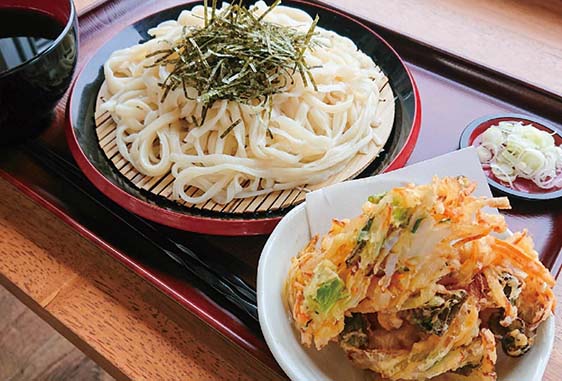かき揚げざるうどん