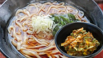 かけうどん　＋　ミニかき揚げ丼　（冷／温）