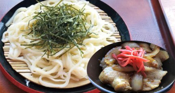 ざるうどん　＋　ミニ焼肉丼