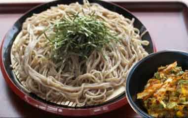 ざるそば　＋　ミニかき揚げ丼