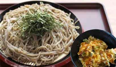ざるそば　＋　ミニ天丼